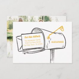 Gult vår Nya adress Flytta för postlådor