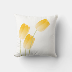 Gult Vår Tulips Blommigt Kudde