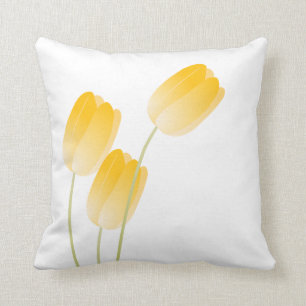 Gult Vår Tulips Blommigt Kudde
