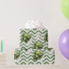 gult Vatten Lilies vattenfärgen Mönster Presentpapper