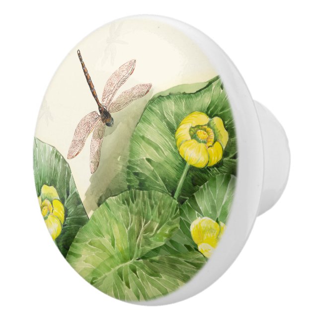 gult vatten-lilja vattenfärg knopp (Höger)