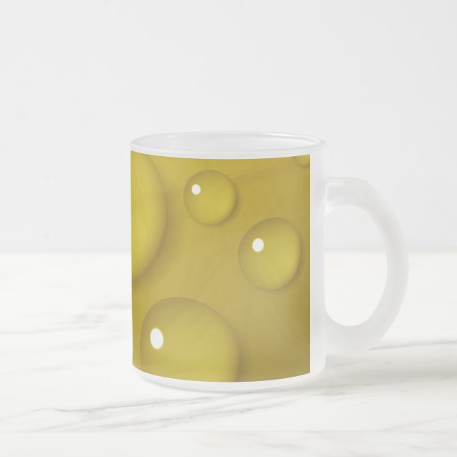 Gult Vatten-versionsbakgrund Frostad Glasmugg (Höger)