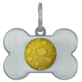 Gult Vatten-versionsbakgrund ID-bricka Husdjur