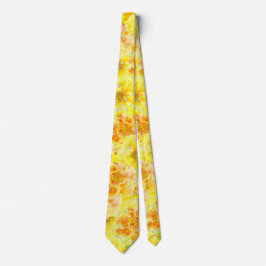 Gult, vattenfärg Sommarblommor Slips