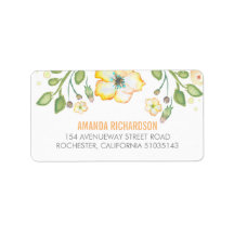 gult vattenfärgsblomma bröllop