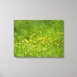 Gult Vild Blödarfotografi av Blommigt Canvastryck