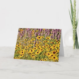 Gult Vild Flowers (FV) i Madow Art Card Kort
