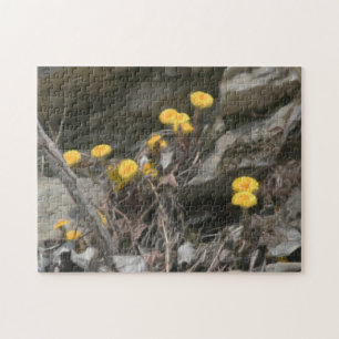 Gult Vild Flowers in Sten Oljemålning Pussel