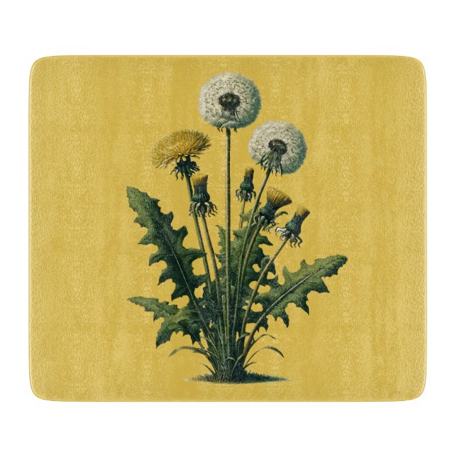 Gult Vintage Dandelion Flowers (Framsidan)