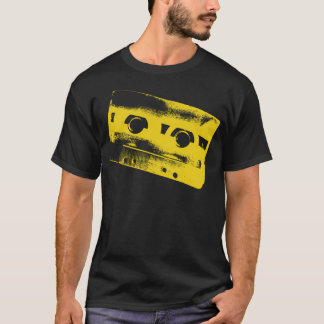 Gult Vintage Kassettbandsbild T Shirt