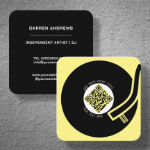 Gult Vinyl LP | QR-kod för musik