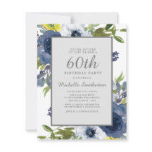 Gult Vit Blommigt Löv 60 födelsedagar