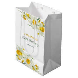 Gult Vit Daffodil Rustic Blommigt Födelsedag