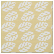 gult vit löv mönster väv