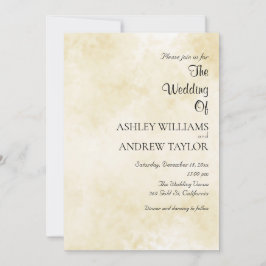 Gult Vita Mönster Elegant bröllop Inbjudningar