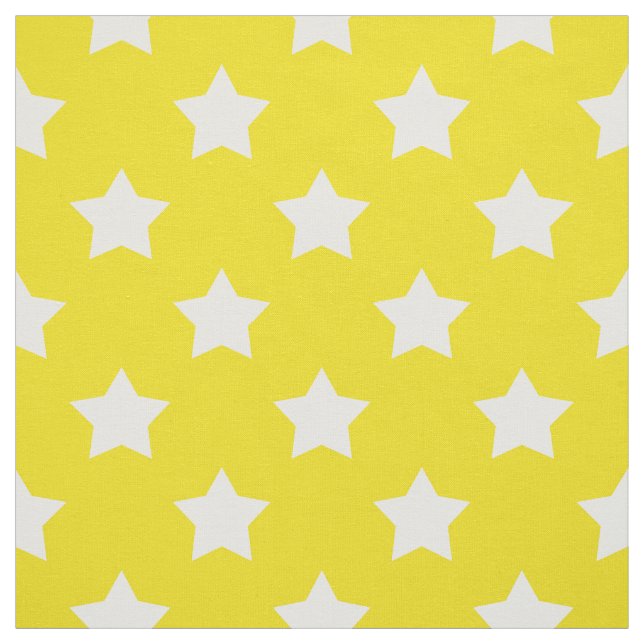 Gult Vita stjärnor Mönster dekorativ textil (Provkarta)