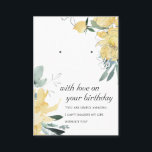 GULT VITE BIRTHDAY FRIEND EARRING VISNING CARD PLACERINGSKORT<br><div class="desc">Om du behöver ytterligare anpassningar kan du kontakta mig på yellowfebstudio@gmail.com.</div>