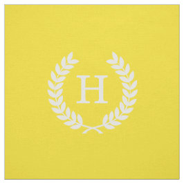Gult Vitvete Laurel Utandning Monogram Tyg