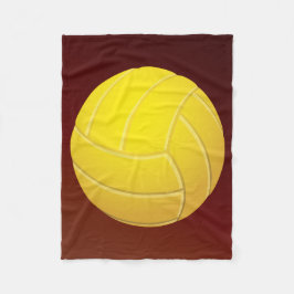 Gult Volleyball Earthy Red Background Fleecefilt