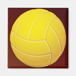 Gult Volleyball Earthy Red Background Magnet