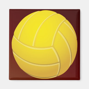 Gult Volleyball Earthy Red Background Magnet