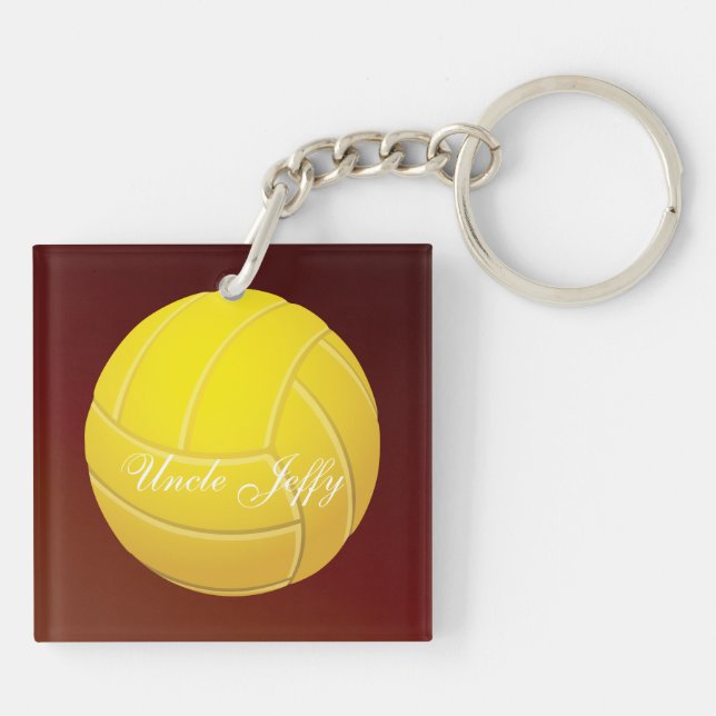 Gult Volleyball Monogram Namn (Baksidan)