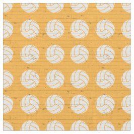 Gult Volleyball Wood Golv Patterned Tyg