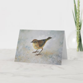 Gult Warbler Bird Art Nature Note Card Kort