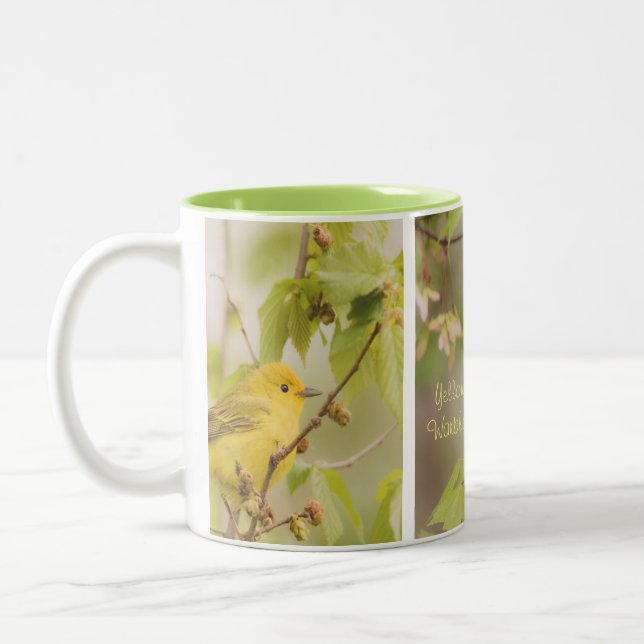 Gult Warbler Coffee Mugg (Vänster)