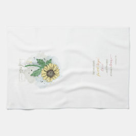 Gult Watercolor Flower Faith Kitchen Towel Kökshandduk