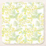 Gult Watercolor Mimosa Flowers Mönster Underlägg Papper Kvadrat<br><div class="desc">Lägg till en ljusstark feminininaccent i köket eller kaffet bord med dessa blommigt underlägg. Den har vattenfärgsfärgat blommönster av gult mimosa-blommor med grön accent. Dessa Mimosa blommigt underlägg kommer att vara perfekt som gåva.</div>