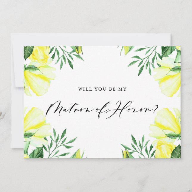 Gult Watercolor Ro kan vara min hedersbetong (Framsida)