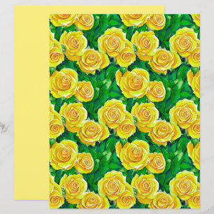 Gult Watercolor Ro Mönster