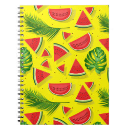 Gult Watermelon Löv Anteckningsbok
