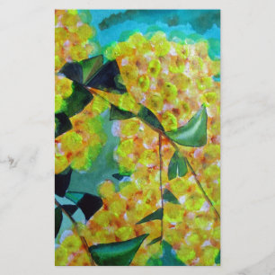 Gult Wattle native Australian blomart Brevpapper