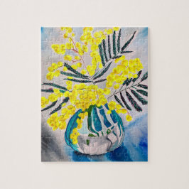 Gult Wattle native Australian blomart Pussel