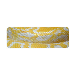 GULT WHITBOA SNAKE SKIN STRUKTUR REPTILES PATT RETURADRESS ETIKETT