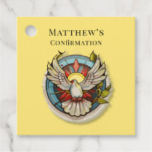 Gult White Dove Religiösa Catholique Confirmation