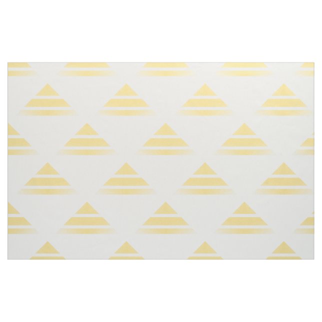 Gult White Geo Triangle Mönster Fabric Tyg (Fat Quarter)