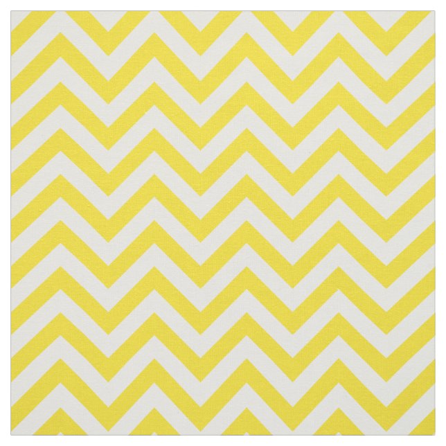 Gult White LG Chevron ZigZag Mönster 12I Tyg (Provkarta)