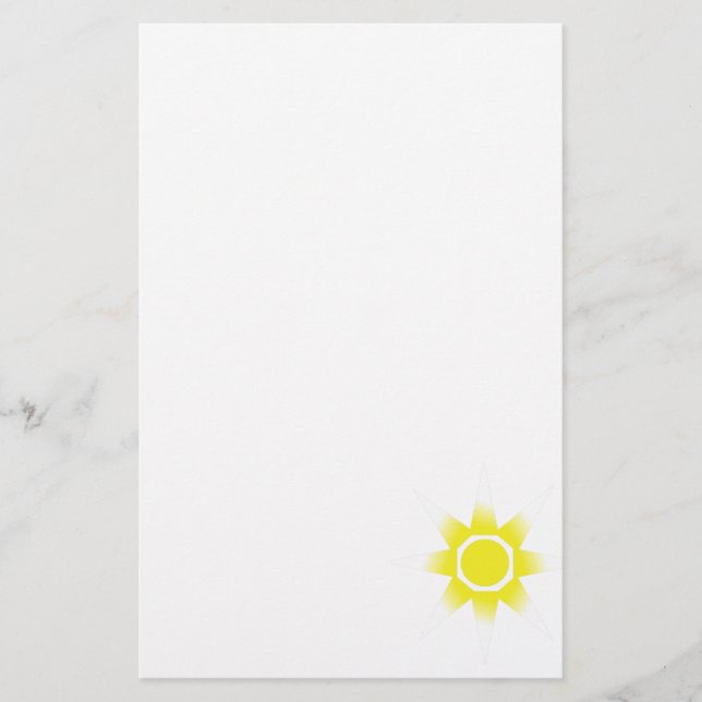 Gult White Magic Sol Product Brevpapper (Framsida)