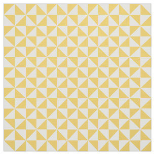 Gult White Modern Triangles Mönster Fabric Tyg