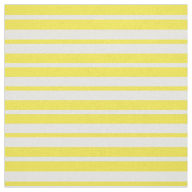 Gult White Rand Mönster Design Tyg (Provkarta)