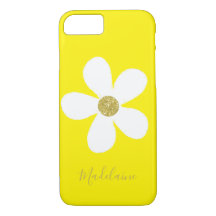 Gult White Simple Daisy Guld Personal