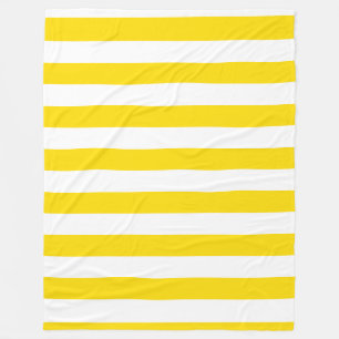 Gult White Stripe Trend Färg Elegant Fleecefilt