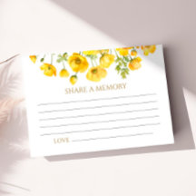 Gult Wilblommors Funeral  ett minneskort