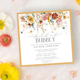Gult WildblomBrunch & Bubly Möhippa Inbjudningar