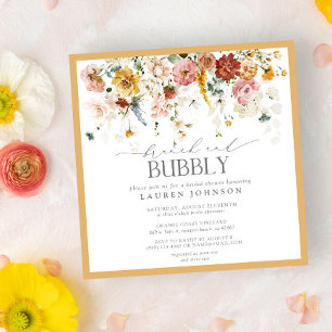 Gult WildblomBrunch & Bubly Möhippa Inbjudningar