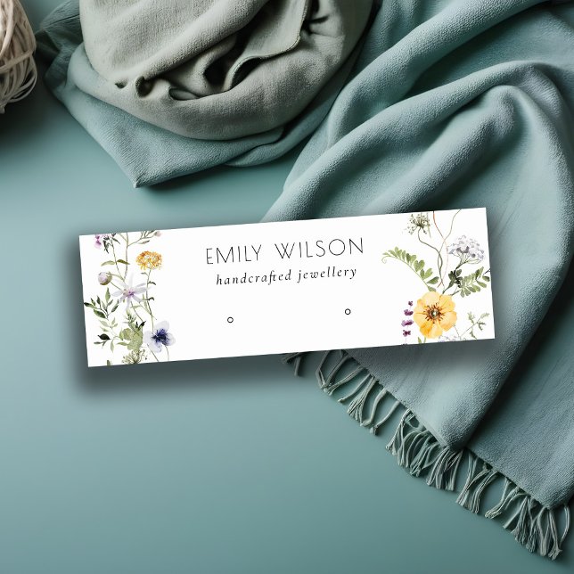 Gult Wildblomens Visning för andningsavföring Mini Visitkort (Skapare uppladdad)