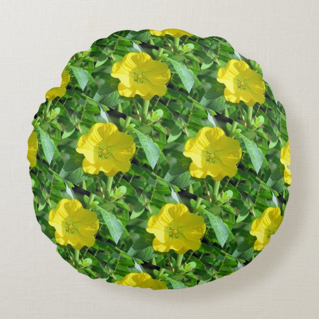 Gult Wildblomma - Blommigt Dekorativ kudde (Framsidan)